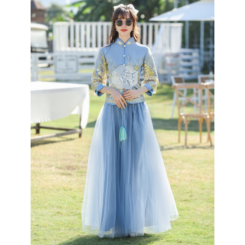 Koszorúslány ruha nőknek, akril anyag, fő anyag 95%+, hosszú ujjú, állálló gallér, ősz 2024