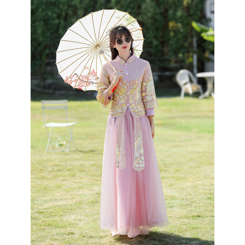 Koszorúslány ruha nőknek, akril anyag, fő anyag 95%+, hosszú ujjú, állálló gallér, ősz 2024