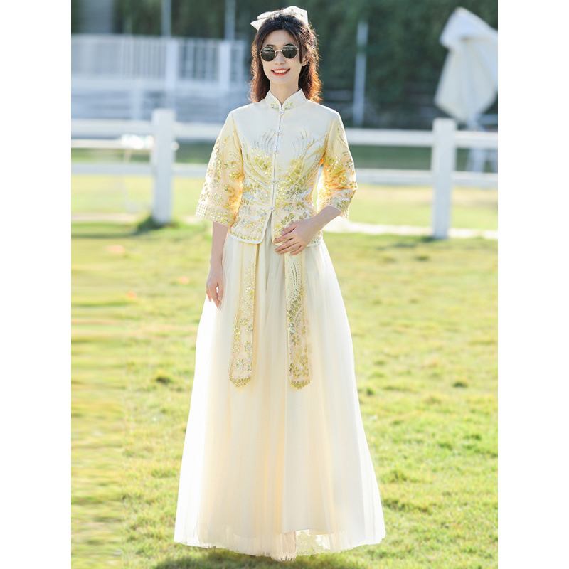 Koszorúslány ruha nőknek, akril anyag, fő anyag 95%+, hosszú ujjú, állálló gallér, ősz 2024