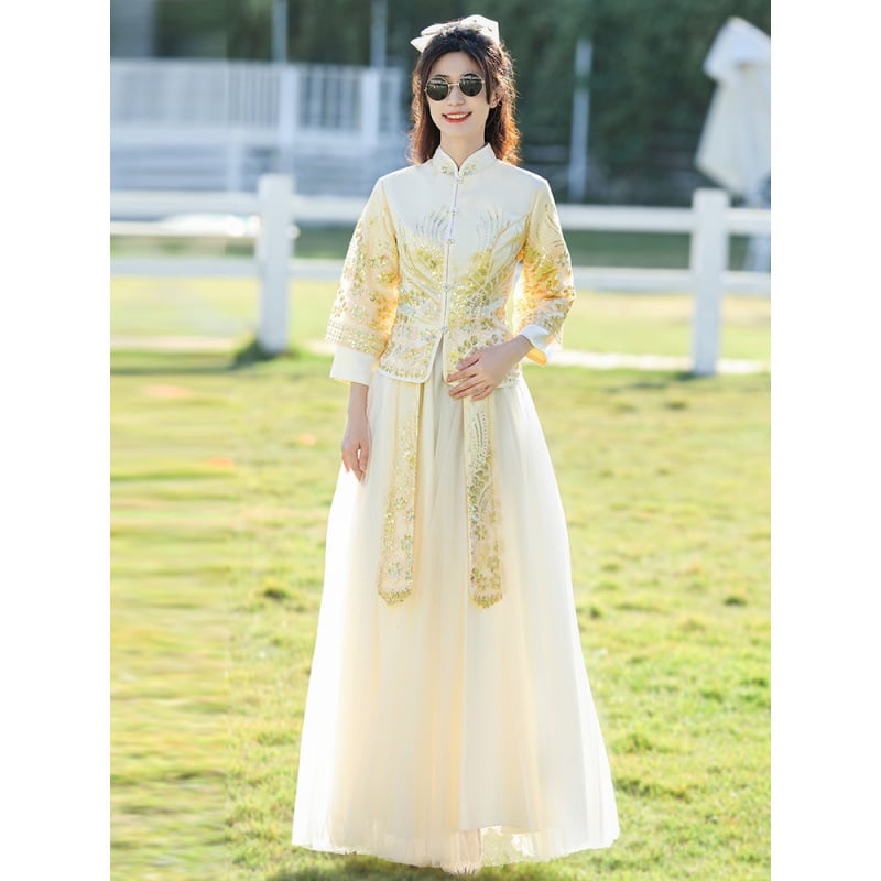 Koszorúslány ruha nőknek, akril anyag, fő anyag 95%+, hosszú ujjú, állálló gallér, ősz 2024