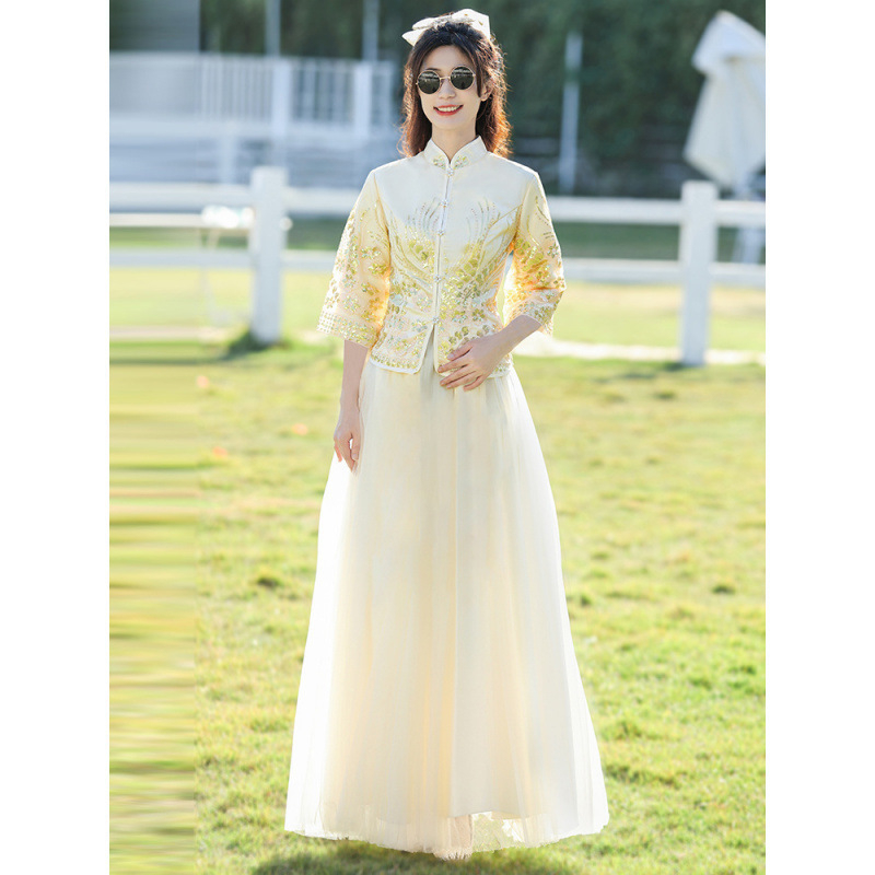 Koszorúslány ruha nőknek, akril anyag, fő anyag 95%+, hosszú ujjú, állálló gallér, ősz 2024