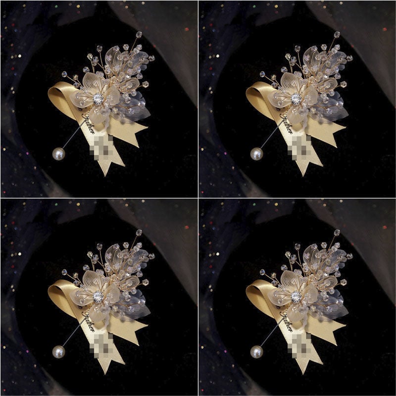 Vjenčani narukvica s cvijetom na zapešće – svila prediva, korejski stil, poklon za mladenku i djevojačke družice