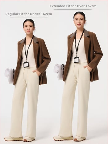 Moteriški kasdieniniai tiesūs keliai iš modalinio pluošto su poliesterio mišiniu, raištelis, tiesus kirpimas su drapavimu, smėlio plovimo apdaila