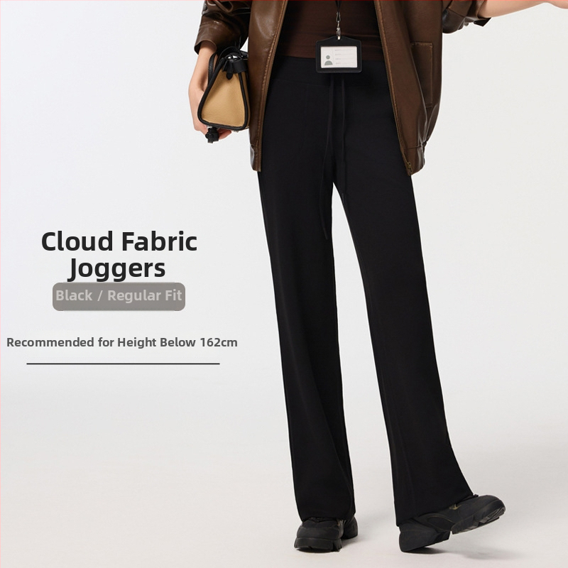 Moteriški kasdieniniai tiesūs keliai iš modalinio pluošto su poliesterio mišiniu, raištelis, tiesus kirpimas su drapavimu, smėlio plovimo apdaila