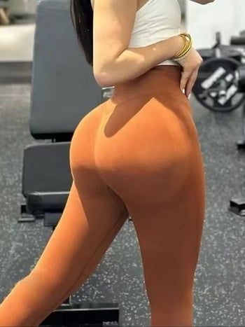 Moteriški aukšto juosmens sportiniai kelnės, siauras kirpimas, drėgmę šalantis nailono-elastano mišinio, tinka bėgimui ir jogai