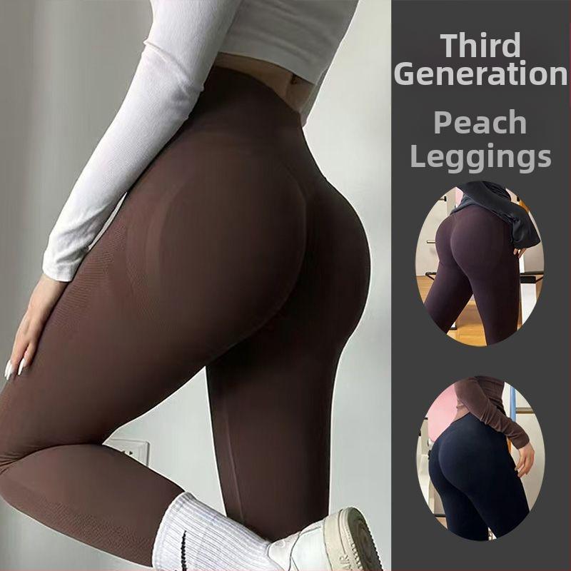 Moteriški aukšto juosmens sportiniai kelnės, siauras kirpimas, drėgmę šalantis nailono-elastano mišinio, tinka bėgimui ir jogai