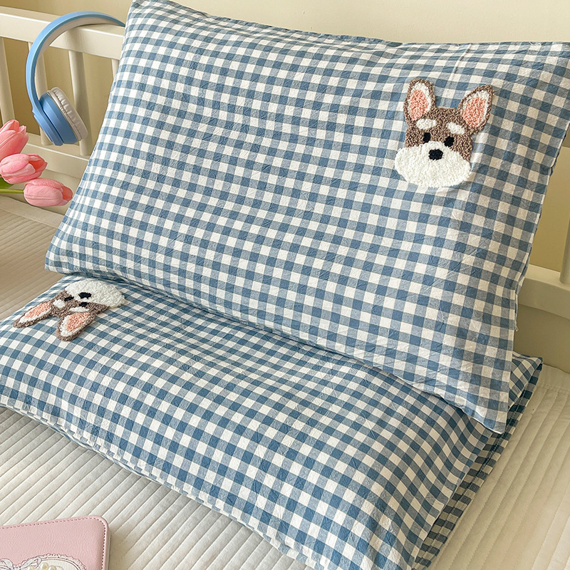 Dječji pamučni jastučnica set s izvezenim dizajnom, 100% pamuk, twill tkanina, reaktivno bojanje