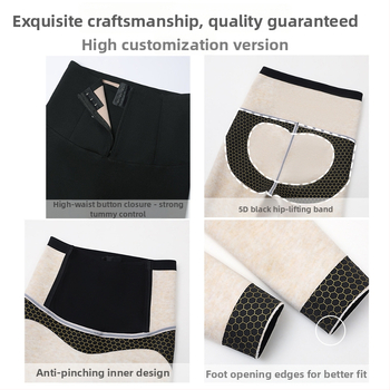 Joga hlače od najlona i spandeksa, visokog struka, devetbodna duljina, jednobojne, uski kroj