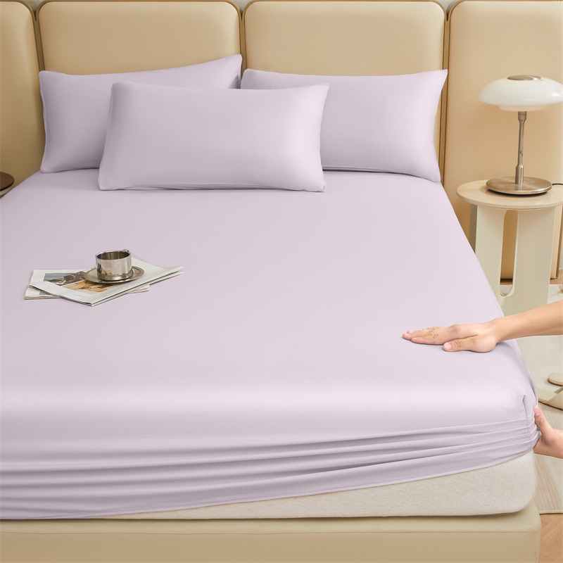 100% pamukano platno s elastičnim rubom, jednostavno boja, za krevet 1,5 m, twill tkanina, reaktivno bojenje, mekano i prozračno, moderan minimalistički stil