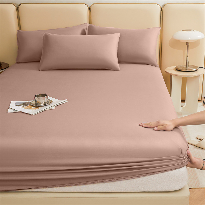 100% pamukano platno s elastičnim rubom, jednostavno boja, za krevet 1,5 m, twill tkanina, reaktivno bojenje, mekano i prozračno, moderan minimalistički stil
