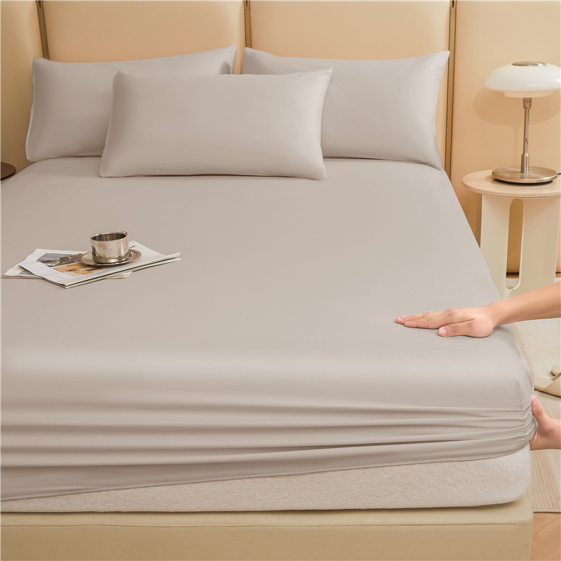 100% pamukano platno s elastičnim rubom, jednostavno boja, za krevet 1,5 m, twill tkanina, reaktivno bojenje, mekano i prozračno, moderan minimalistički stil