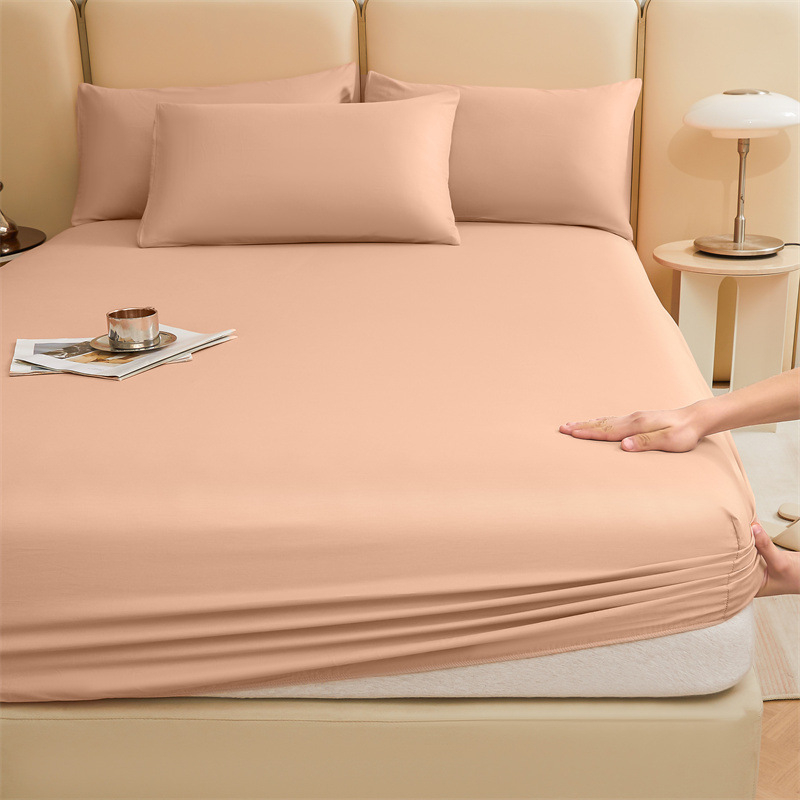 100% pamukano platno s elastičnim rubom, jednostavno boja, za krevet 1,5 m, twill tkanina, reaktivno bojenje, mekano i prozračno, moderan minimalistički stil