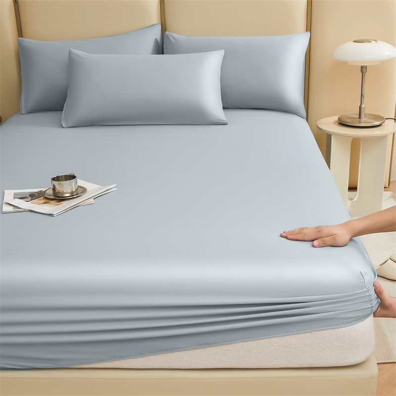 100% pamukano platno s elastičnim rubom, jednostavno boja, za krevet 1,5 m, twill tkanina, reaktivno bojenje, mekano i prozračno, moderan minimalistički stil