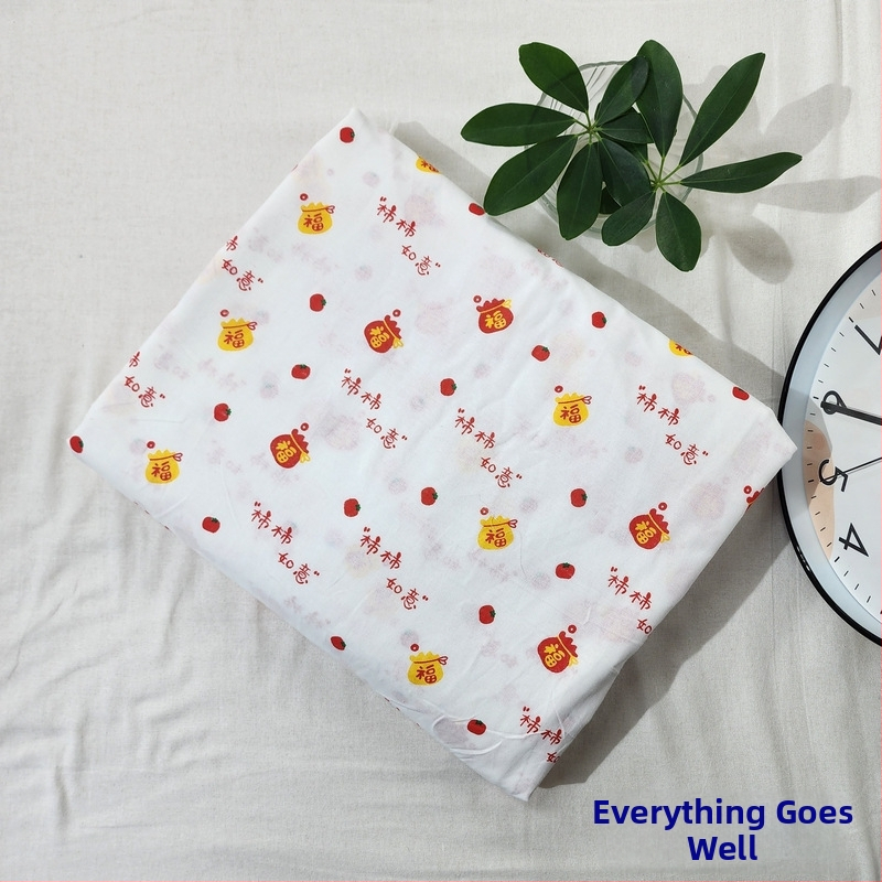 Husă de pilotă din bumbac 100% cu model floral, țesătură simplă, imprimare prin vopsire, densitatea țesăturii 78x65