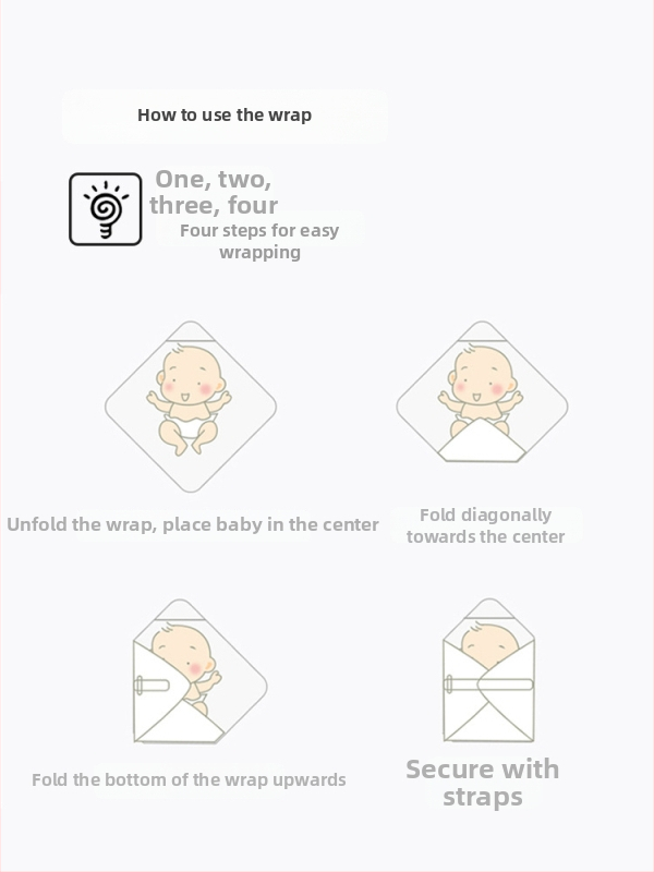 Baba ölelős takaró, lélegző levegő pamut töltet, 100% pamut, cartoon mintával, mosható, újszülötteknek (0–12 hónap), tavasz és nyár