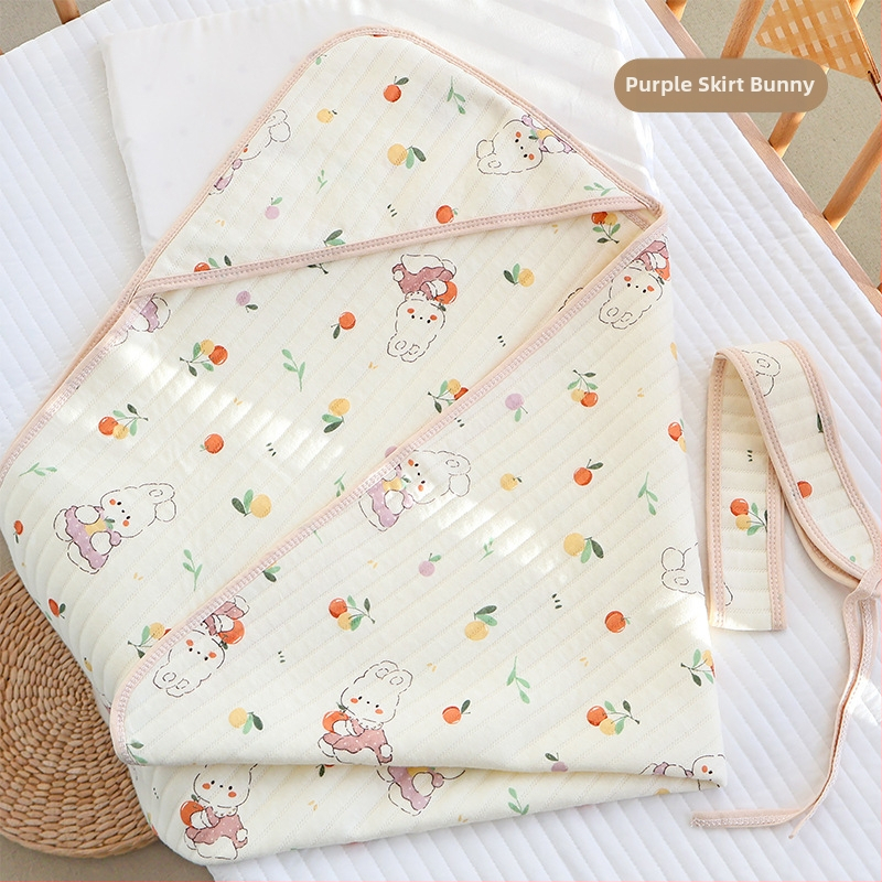 Baba ölelős takaró, lélegző levegő pamut töltet, 100% pamut, cartoon mintával, mosható, újszülötteknek (0–12 hónap), tavasz és nyár