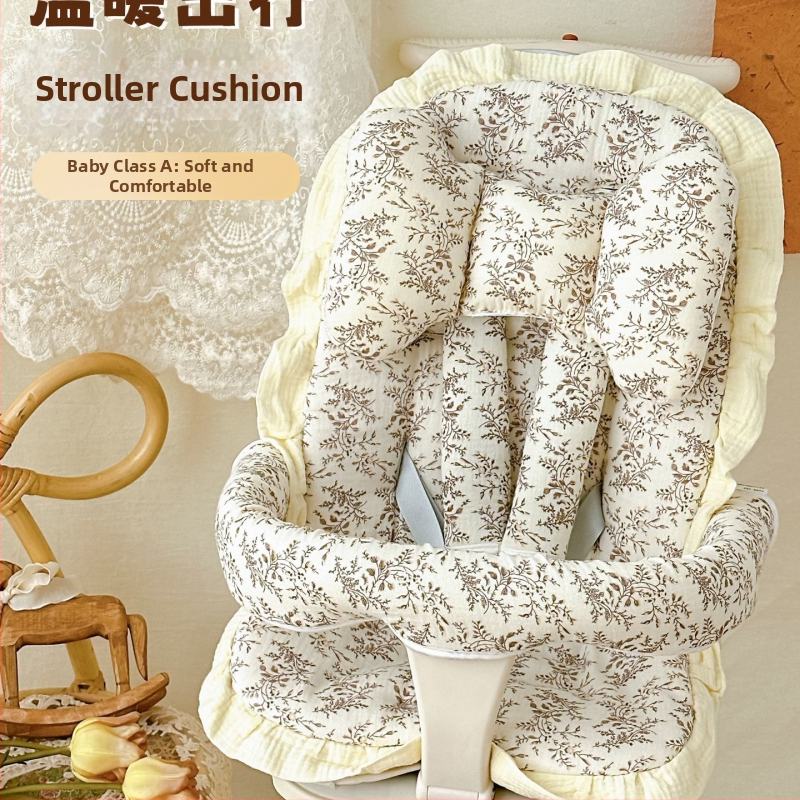 Bavlnená podložka do kočíka pre bábätko – na všetky ročné obdobia, obojstranná