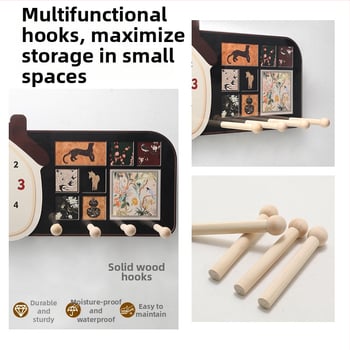 Zidni sat – antički stil, drveni brojčanik, kristalno ogledalo; napajanje baterijom, glatko kretanje sekundne kazaljke, analogni prikaz