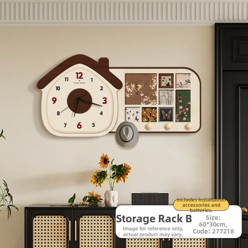 Zidni sat – antički stil, drveni brojčanik, kristalno ogledalo; napajanje baterijom, glatko kretanje sekundne kazaljke, analogni prikaz