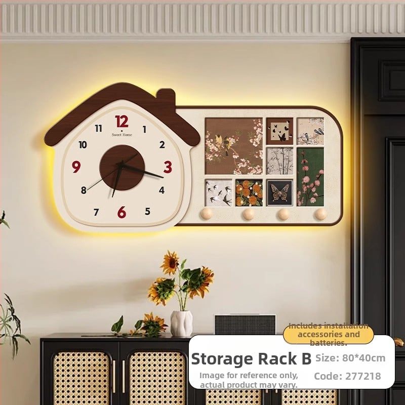 Zidni sat – antički stil, drveni brojčanik, kristalno ogledalo; napajanje baterijom, glatko kretanje sekundne kazaljke, analogni prikaz