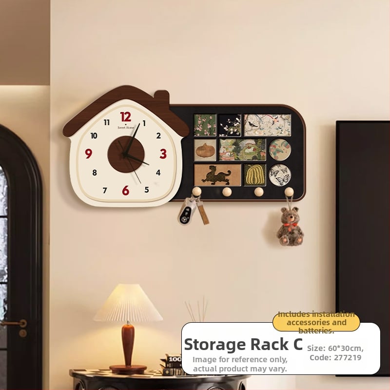 Zidni sat – antički stil, drveni brojčanik, kristalno ogledalo; napajanje baterijom, glatko kretanje sekundne kazaljke, analogni prikaz