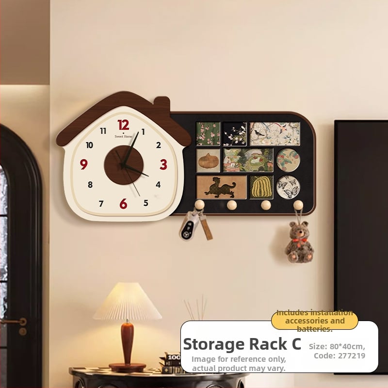 Zidni sat – antički stil, drveni brojčanik, kristalno ogledalo; napajanje baterijom, glatko kretanje sekundne kazaljke, analogni prikaz