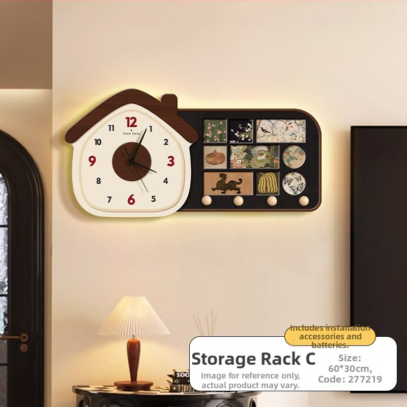 Zidni sat – antički stil, drveni brojčanik, kristalno ogledalo; napajanje baterijom, glatko kretanje sekundne kazaljke, analogni prikaz