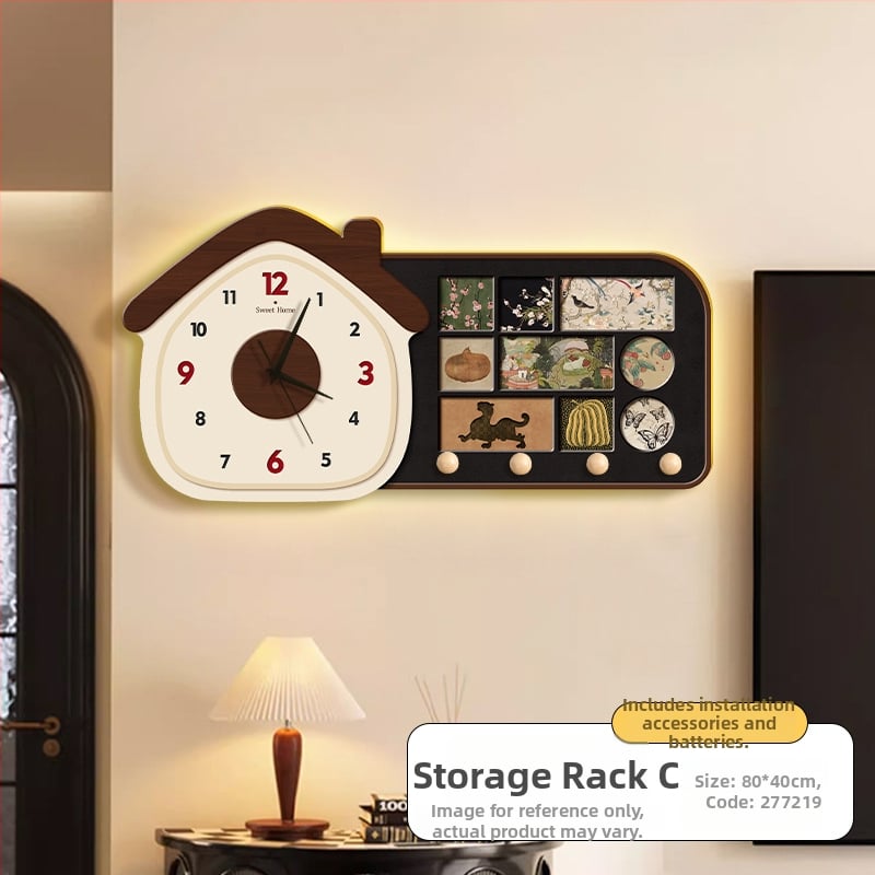 Zidni sat – antički stil, drveni brojčanik, kristalno ogledalo; napajanje baterijom, glatko kretanje sekundne kazaljke, analogni prikaz