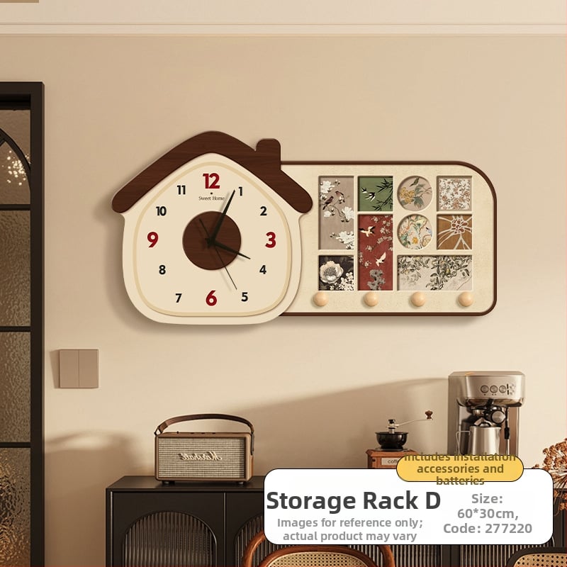 Zidni sat – antički stil, drveni brojčanik, kristalno ogledalo; napajanje baterijom, glatko kretanje sekundne kazaljke, analogni prikaz