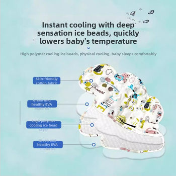 Bērnu ratiņu sēdekļa spilvens ar dzesējošu PVC materiālu, universāls ratiem un ēdamistabas krēsliem, ledus pērļu spilvens