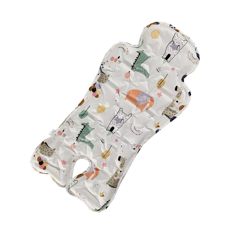 Bērnu ratiņu sēdekļa spilvens ar dzesējošu PVC materiālu, universāls ratiem un ēdamistabas krēsliem, ledus pērļu spilvens