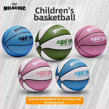 Vaikų PU krepšinio kamuolys vidaus ir lauko treniruotėms, su spausdintu logotipu, pritaikomas ir licencijuojamas privatų ženklą