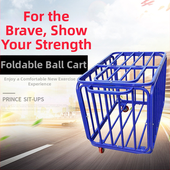 Nerūdijančio plieno mobilus kamuolių laikymo dėklas su sulankstomu rėmu, skirtas krepšiniui ir futbolui