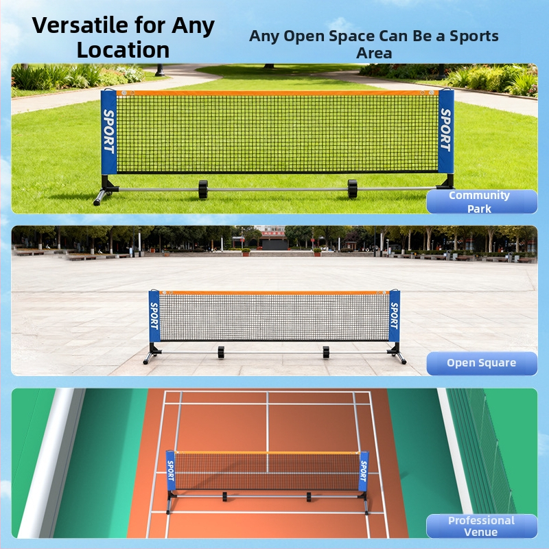 Stojan na pickleball z nerezovej ocele – skladací, snímateľný a nastaviteľný, 2-3 kg, stĺp na lopty