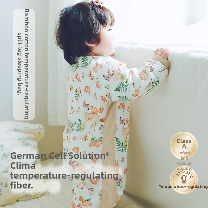1-3 éveseknek szóló alvózsák állandó hőmérséklet funkcióval, bambusz rostból készült anyag, pamut bélés, téli–ősz használatra