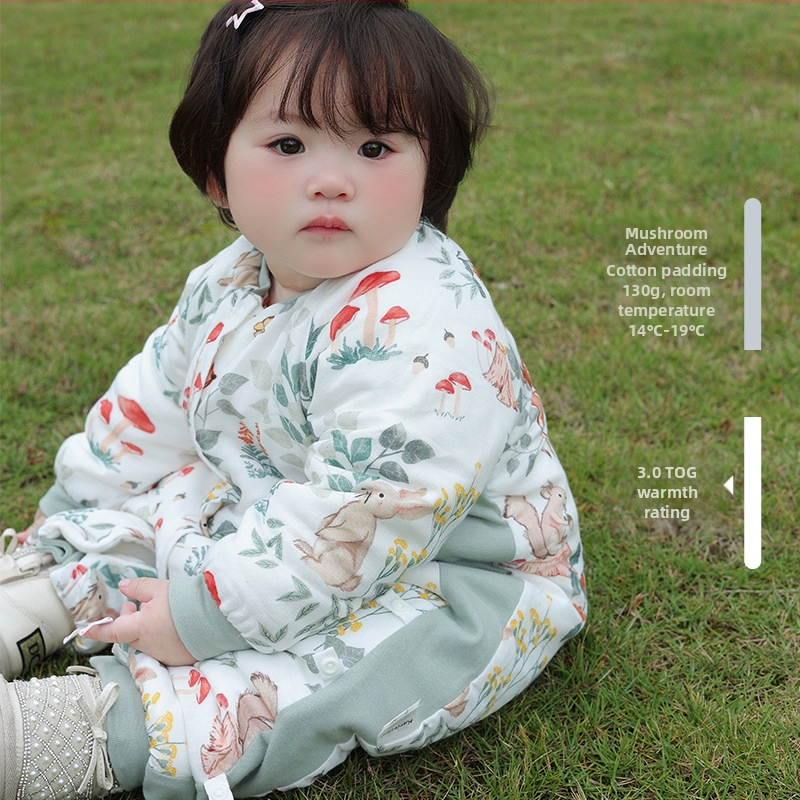 1-3 éveseknek szóló alvózsák állandó hőmérséklet funkcióval, bambusz rostból készült anyag, pamut bélés, téli–ősz használatra