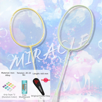 Badmintono raketė su anglies pluošto rėmu, ultralengva, 95–100 g, rankenos storis G5, nailoniniai siūlai, tiesus smūgis, treniruotei