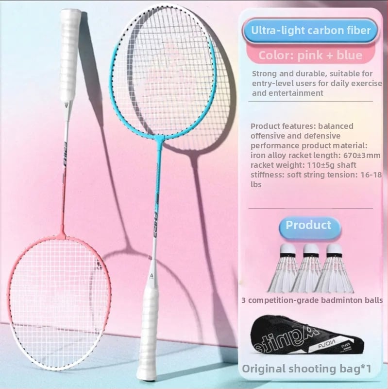 Badmintono raketė Effective — svoris 95–100 g, rėmo medžiaga geležies lydinys, rankenos storis G5, raketės tipas: tiesus smūgis, stiebo kietumas: vidutinis.