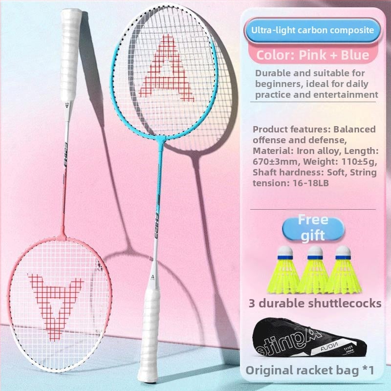 Badmintono raketė Effective — svoris 95–100 g, rėmo medžiaga geležies lydinys, rankenos storis G5, raketės tipas: tiesus smūgis, stiebo kietumas: vidutinis.