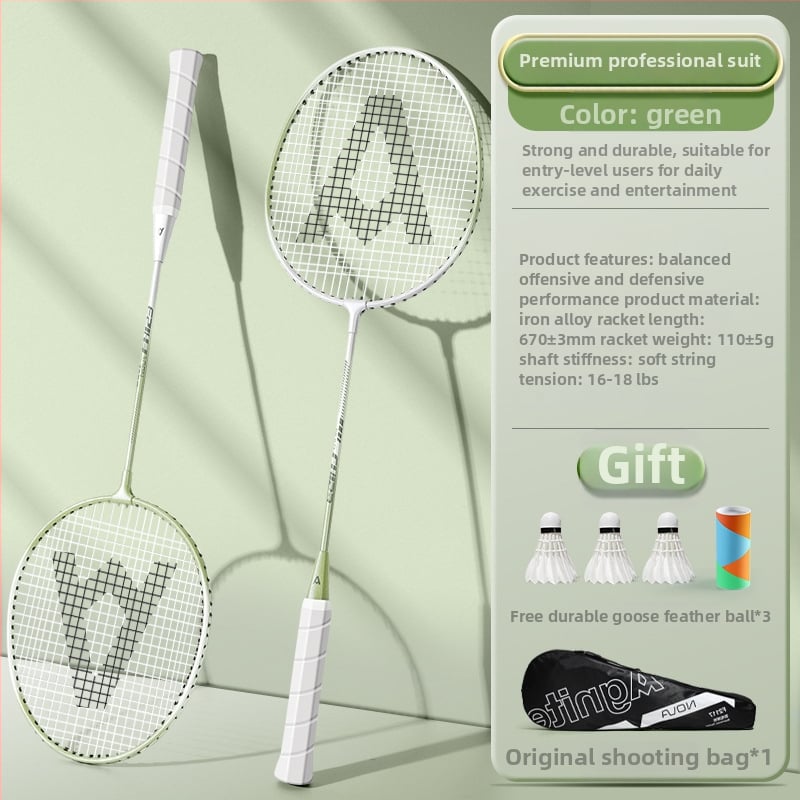 Badmintono raketė Effective — svoris 95–100 g, rėmo medžiaga geležies lydinys, rankenos storis G5, raketės tipas: tiesus smūgis, stiebo kietumas: vidutinis.
