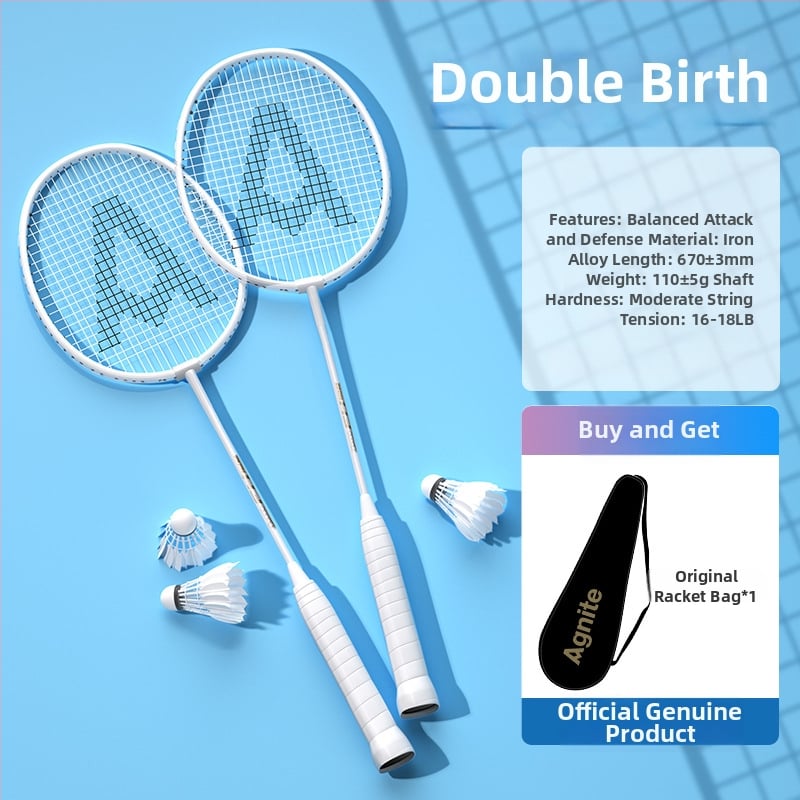 Badmintono raketė Effective — svoris 95–100 g, rėmo medžiaga geležies lydinys, rankenos storis G5, raketės tipas: tiesus smūgis, stiebo kietumas: vidutinis.