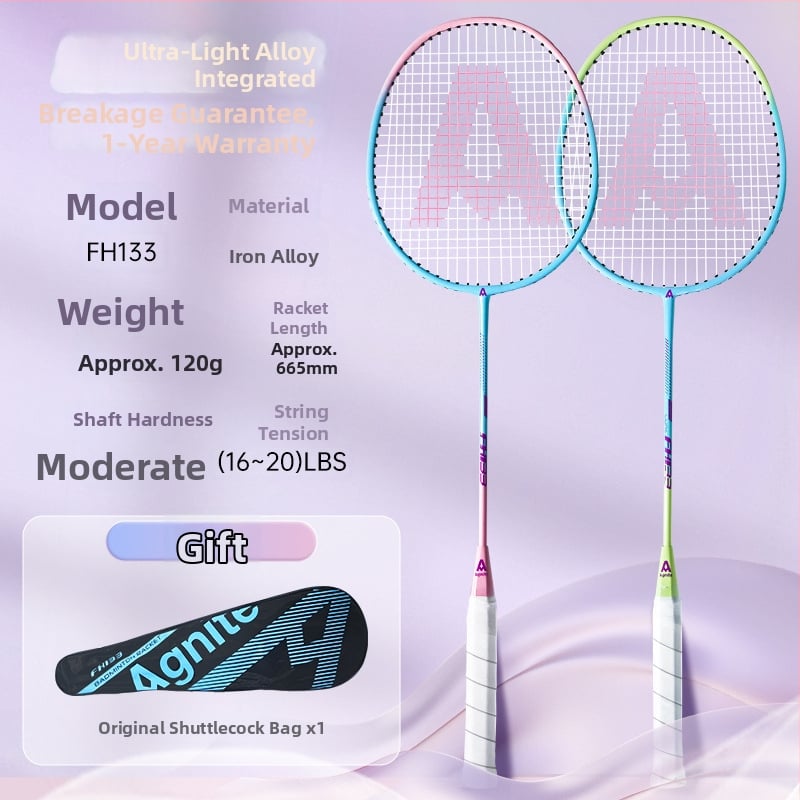 Badmintono raketė Effective — svoris 95–100 g, rėmo medžiaga geležies lydinys, rankenos storis G5, raketės tipas: tiesus smūgis, stiebo kietumas: vidutinis.