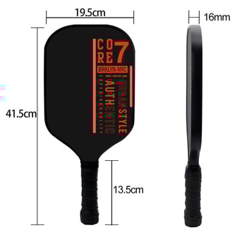 Kerui anglies pluošto pickleball raketė, svoris 220 g, storis 16 mm, modelis T2614
