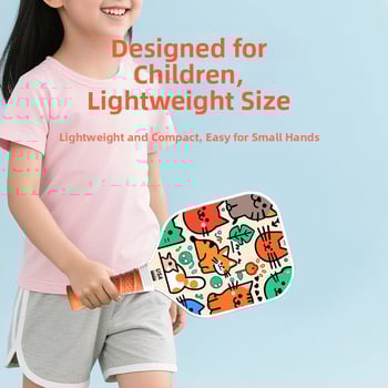 Vaikų pickleball raketė iš stiklo pluošto su karikatūros dizainu, Lidakang, 175±5 g