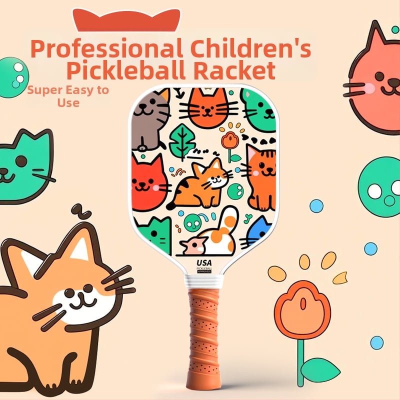 Vaikų pickleball raketė iš stiklo pluošto su karikatūros dizainu, Lidakang, 175±5 g