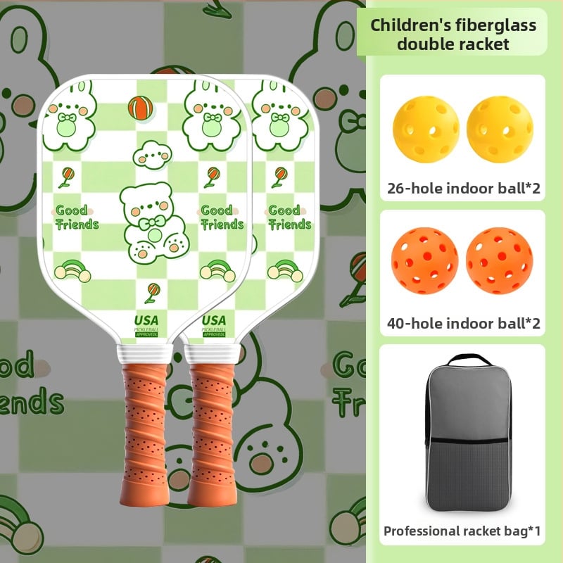 Vaikų pickleball raketė iš stiklo pluošto su karikatūros dizainu, Lidakang, 175±5 g