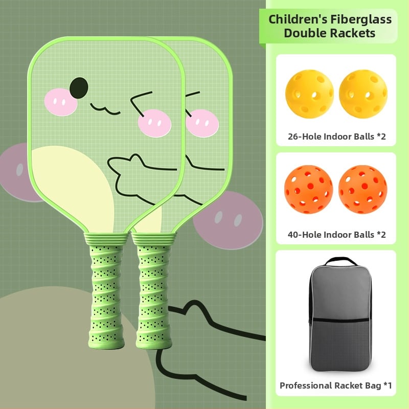 Vaikų pickleball raketė iš stiklo pluošto su karikatūros dizainu, Lidakang, 175±5 g