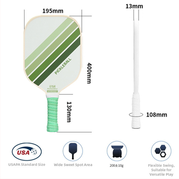 Pickleball raketė, stiklo pluošto konstrukcija, 230 g, Ling ruifeng, logotipo pridėjimas įmanomas