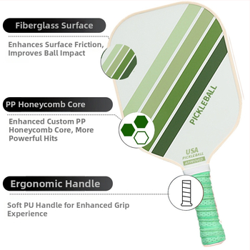 Pickleball raketė, stiklo pluošto konstrukcija, 230 g, Ling ruifeng, logotipo pridėjimas įmanomas