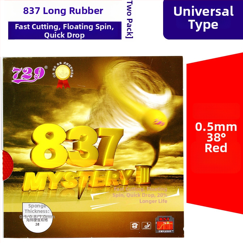 Stalo teniso guma 729 - Long Glue, atakos stilius, viengabalių konstrukcija, granuliuota paviršiaus danga